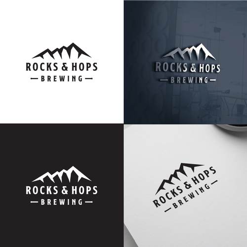 Please help us with a logo for a Family owned brewery in the Colorado mountains, specifically by the Flatirons Design by M U S