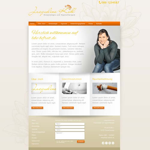 Web page design contest entry by gluecksrocka