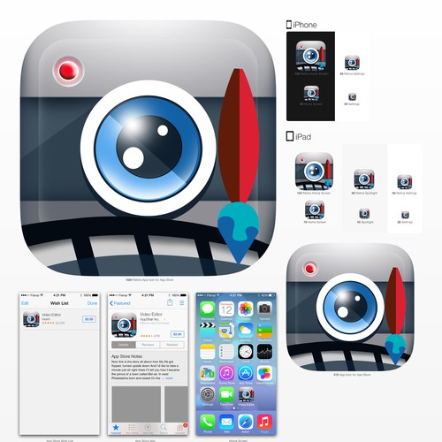 We need new movie app icon for iOS7 ** guaranteed ** Design by Creart.ar