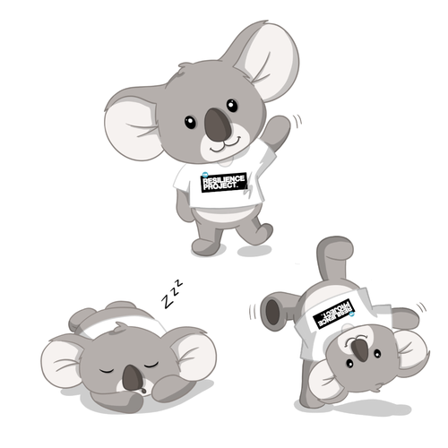 Koala mascot illustrations, suitable for 3-5 year olds. Design réalisé par rjo.studio