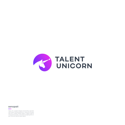 Talent Unicorn - HR Consulting Business Logo! Design by senopati ®