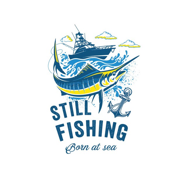 T-shirt still fishing