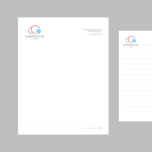 Give more muscle to research with graphic ID for CARPACCIO.cloud Design by DesignsTRIBE