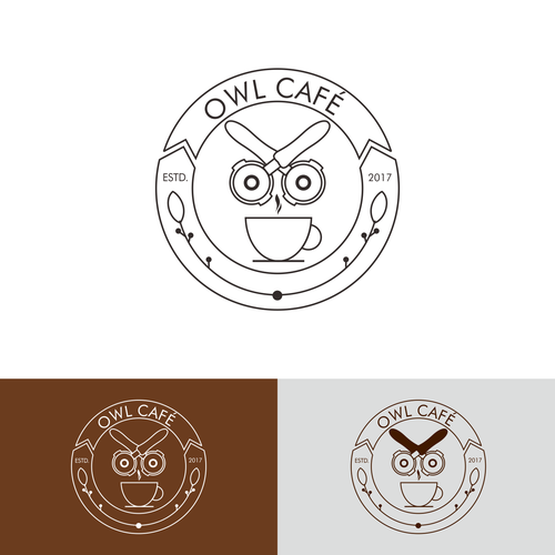 a new coffee shop logo design "owl cafe" Diseño de DeBarra