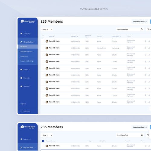 Designing an Intuitive Customer Facing Portal for Our Hybrid Solution on LAMP Design by CreativeThinker