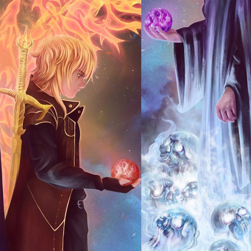 Cover and Spine Design for Fantasy Novel Nightwalker Design by Asra.