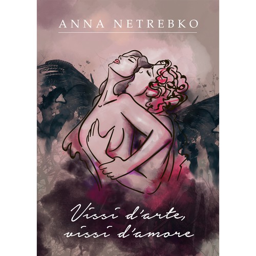 Illustrate a key visual to promote Anna Netrebko’s new album Design von Mesyats