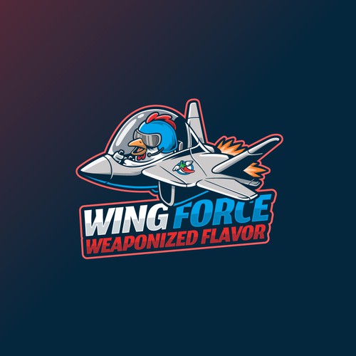Create a fun logo for a chicken wing concept! Wing Force - Weaponized Flavor Design by TamaCidé