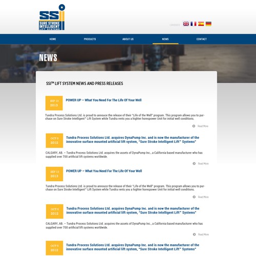 Tundra Process Solutions Ltd. needs a new website design Diseño de pixelR