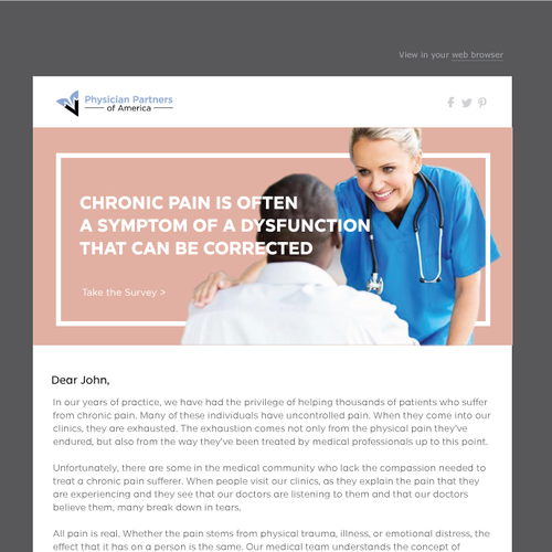 Design a Pain Management DRIP EMAIL Campain TEMPLATE Design by MAK Studios