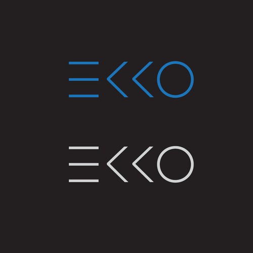 SIMPLE LOGO - ekko Letters then dm after Design by kyzul studio