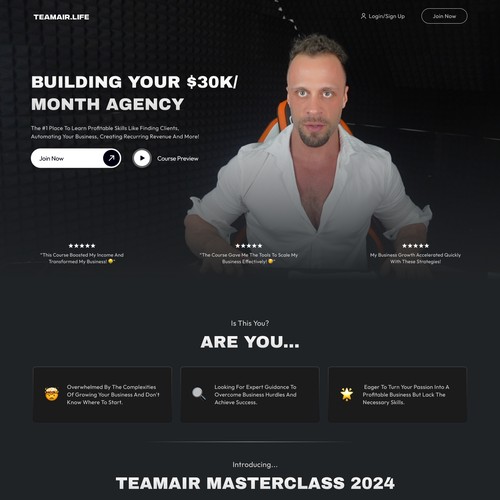 Winning Clean Simple Homepage For Ecomm Course Design by Naddd ♀
