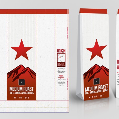 Create the next packaging or label design for Red Star Coffee Réalisé par Toanvo