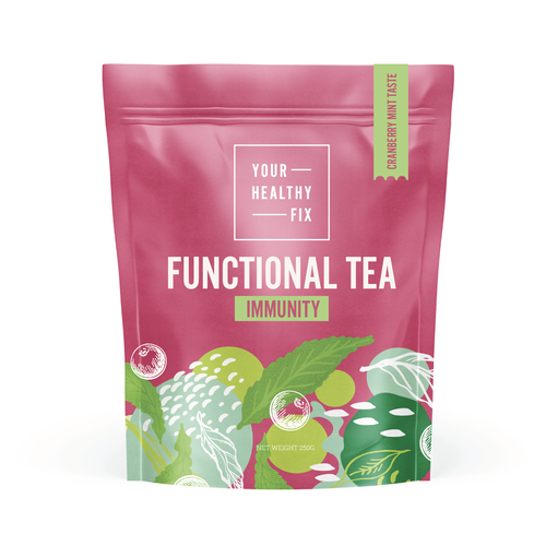 Functional Tea collection design for a health supplement brand! Design by VoiceDesign