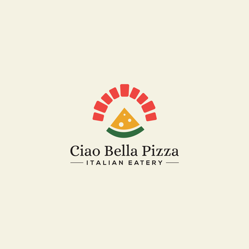 Ciao Bella Pizza Logo Design by AddUpPixels