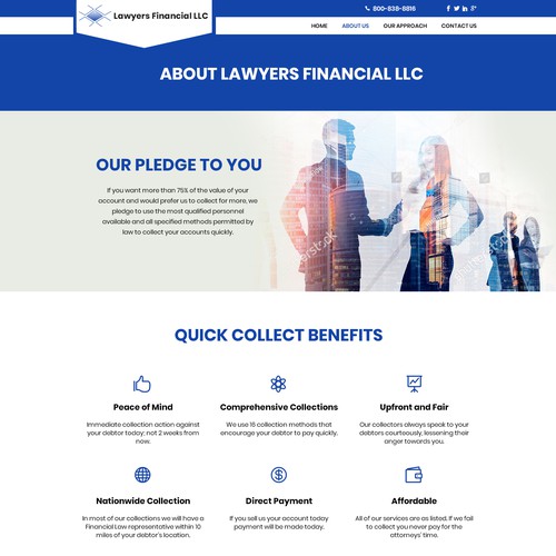 Debt Collection Website Design by Creative GS