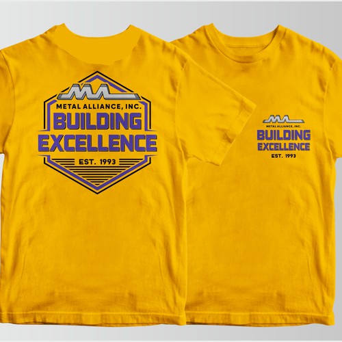 T-shirt design for high quality construction company Design by MariaSay