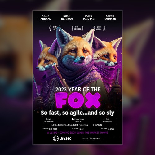 Life360 2023 Year of the Fox Poster Design by MeDesign✦