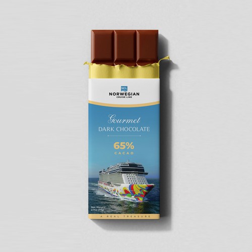 Chocolate Bar Wrapper for Cruiseline Design by Lunita Tjandra