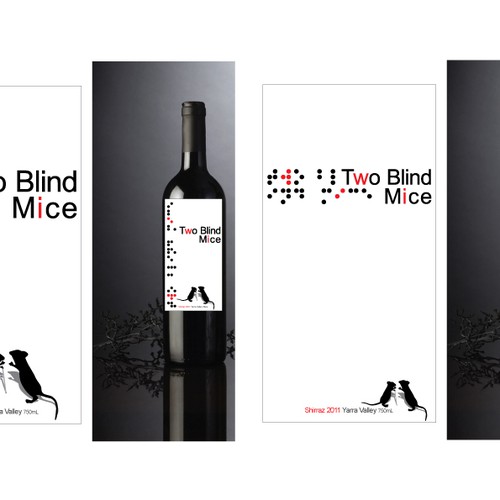 Create the next product label for Two Blind Mice Wines デザイン by Dizziness Design