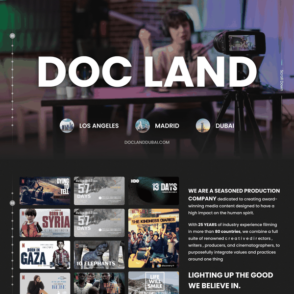 Bold design concept for documentary maker