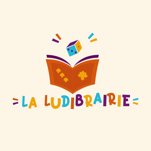 Création d'un logo pour une librairie-jeux de société Design by Studio Sofia