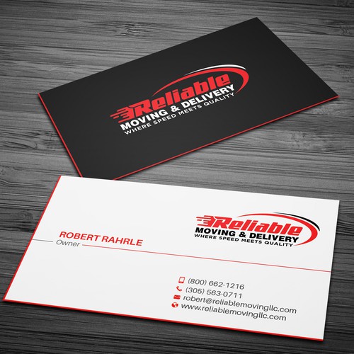 Business Card Design for Moving Company Design réalisé par Seerat Razzaki