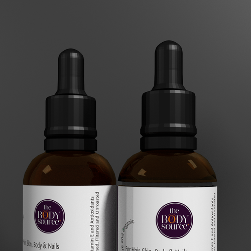 CLEAN and MINIMAL Label for a LUXURIOUS Cosmetics Bottle. Design by Dimadesign