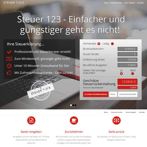 Landing page design contest entry by cosio