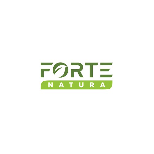 Forte Natura Logo that emphasizes on the word Forte (big) for natural health supplements Design by Gemera