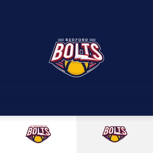 Team logo for the Bedford Bolts girls softball team Design by OpheRocklab