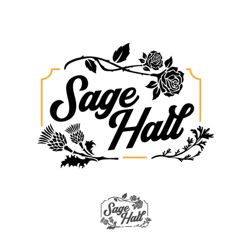 Sage Hall - Country Swing Dance & Wedding Venue Logo Design réalisé par BrainstormingDsg