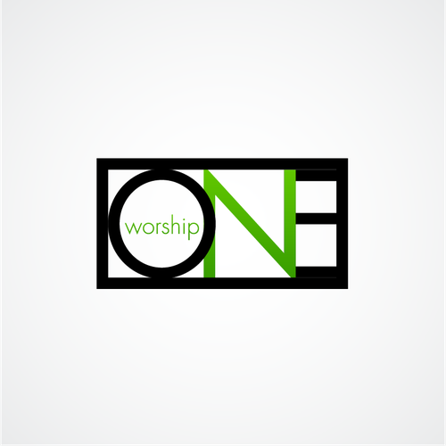 logo for ONE Worship Design by atsitra