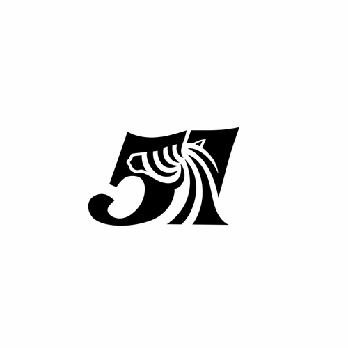 Edgy, Tough, Rugged, clothing Logo cleverly combining "Zebra" and "51" in a unique way. Design by JANTUNGHATI