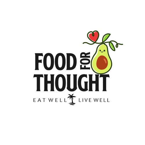Fresh, Playful Island-Inspired Logo for Food For Thought – Organic Café & Market in the Florida Keys Design by nindadian