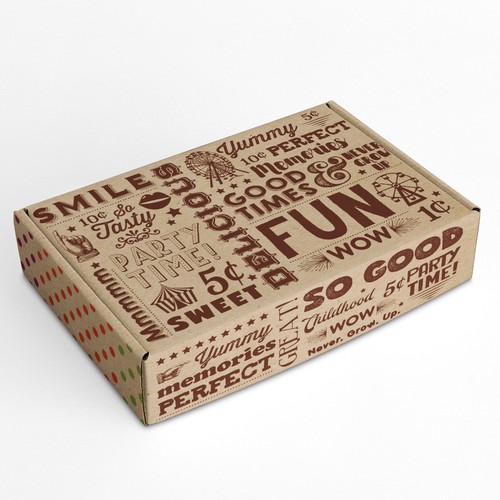 Design An Interesting Retail Vintage Candy Box / Subscription Candy Box!  (non gender or age specific, see details) Design by HollyMcA