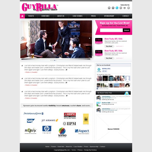 Website Layout - GuyRilla Marketing Group Design by KrishnaCreation