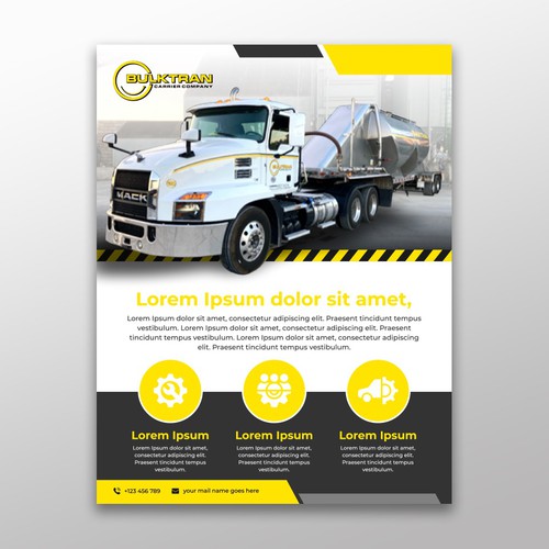 Trucking company marketing flyer Design by Dzhafir