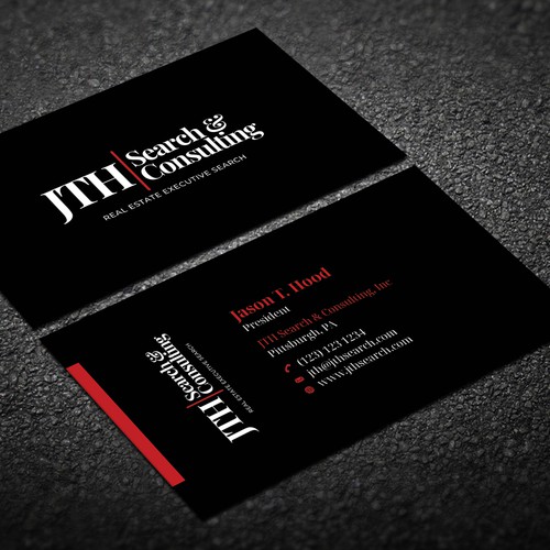 Business Card Design for Executive Search Firm Design by CurveSky™ ☑️