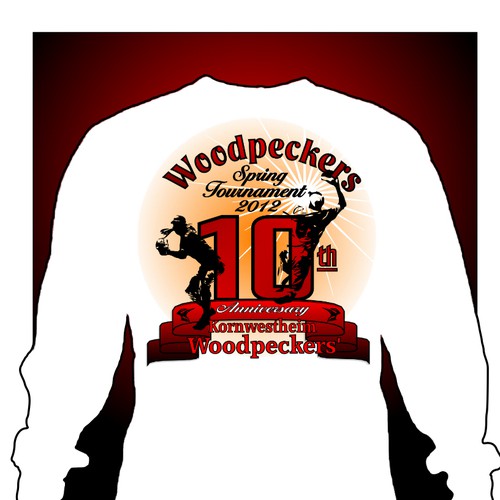 Help Woodpeckers Softball Team with a new t-shirt design デザイン by T-Bear