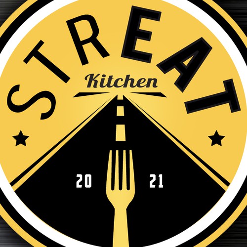 strEAT Kitchen Logo Design by Fortuna Design