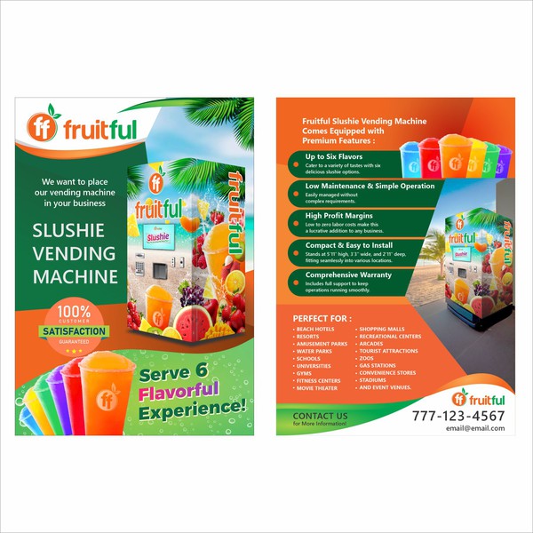 Slushie Machine Brochure (Double-Sided)