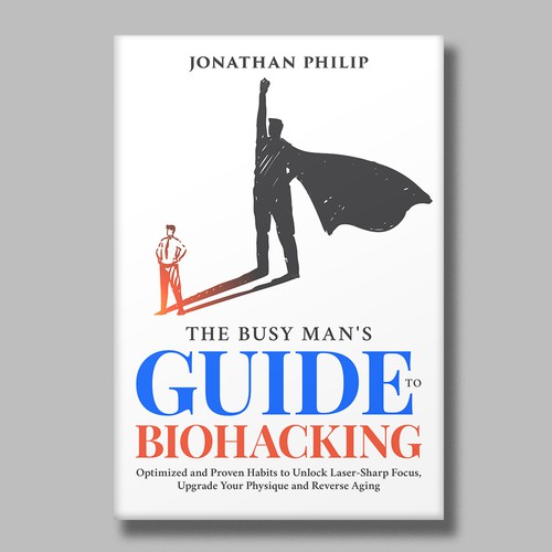 Exciting and unique book cover for mind, body, spirit and health optimization that appeals to men Design by O'idea
