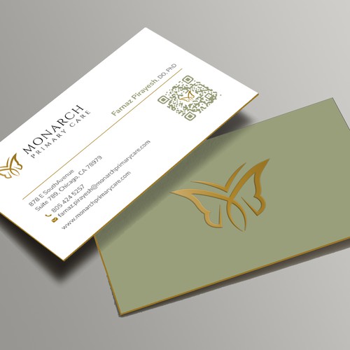 Design a classy, yet somewhat modern stunning, memorable business card for a medical clinic. No black! Please see colors Design by Xclusive16