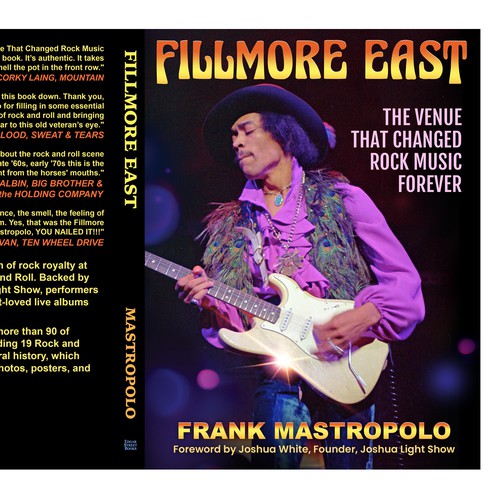 The cover of a photo book on Jimi Hendrix and the '60s greatest classic rock musicians Design by designers.dairy™