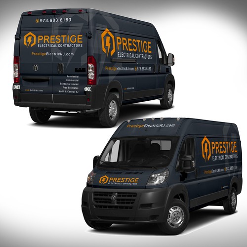 Car wrap needed for Prestige Electrical Contractors-ontwerp door J.Chaushev