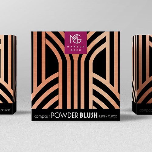 Makeup Geek Blush Box w/ Art Deco Influences Diseño de bcra