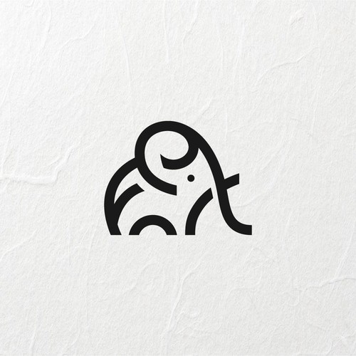 punk-rock elephant logo, for conflict yoga specialists. Diseño de nehel