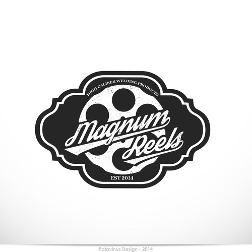 Create a vintage Magnum logo and brand identity for a welding accessories company. Diseño de Pixoblue Design