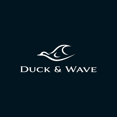 Coastal lifestyle brand featuring a mallard duck and wave, appeal to outdoor enthusiasts and surfers Diseño de Shadowcaster Studio